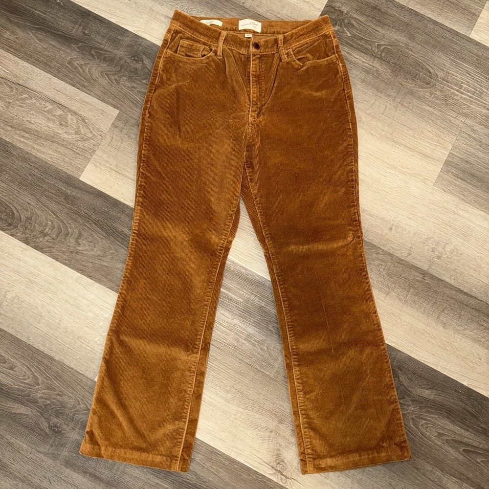 Rust Brown Corduroy Bootcut Pants Size 10/30R Y2K Retro Fall Cottage Granny